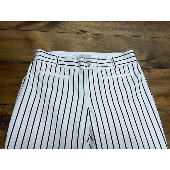 Anthropologie Pants Size 8 The Essential Slim Striped Button Women Pants - Picture 3 of 11
